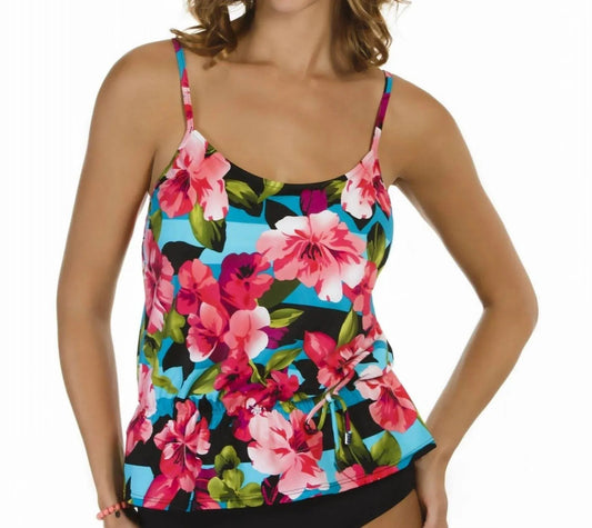 Tie Blouson Underwire Tankini Top