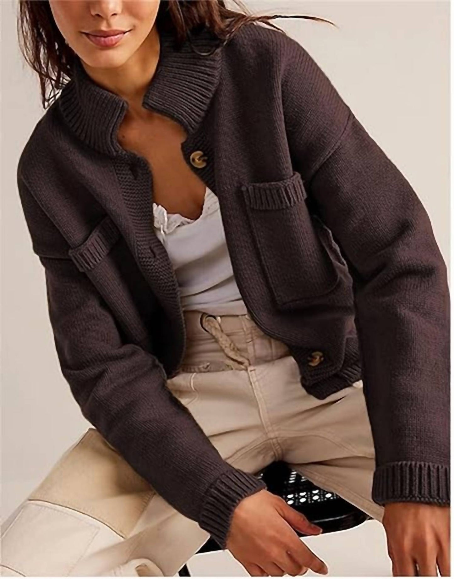Cardigan „Sandy“ mit Kragen