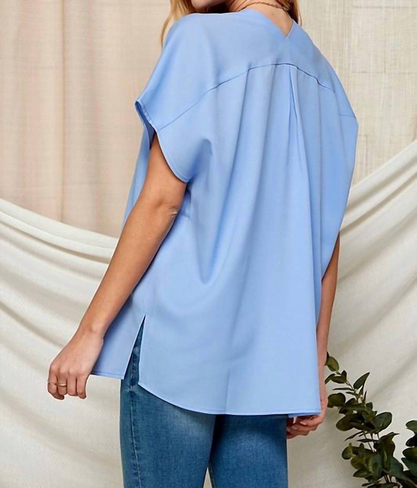 Halbtransparente Bluse im Relaxed Fit