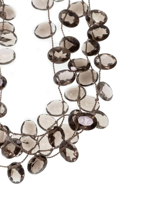 Women's Faceted Oval Smoky Quartz Bracelet