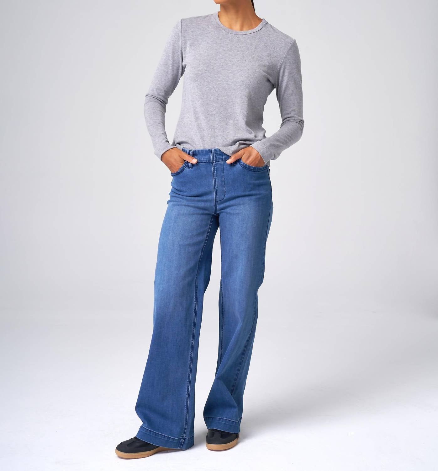 Mühelose Wide-Leg-Jeans