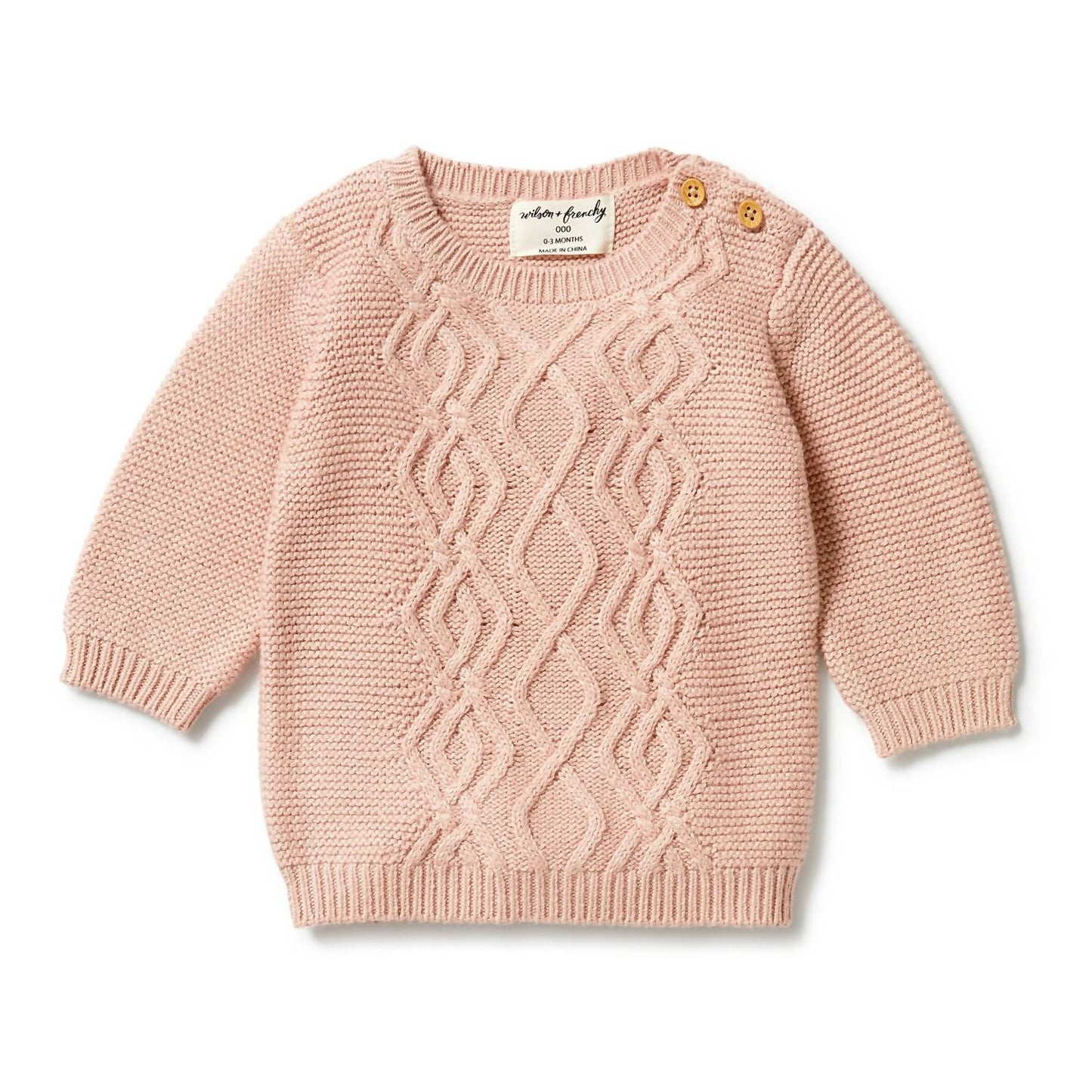 Mädchen-Zopfstrickpullover