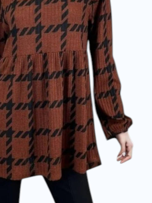Coco Butterfly Houndstooth Top