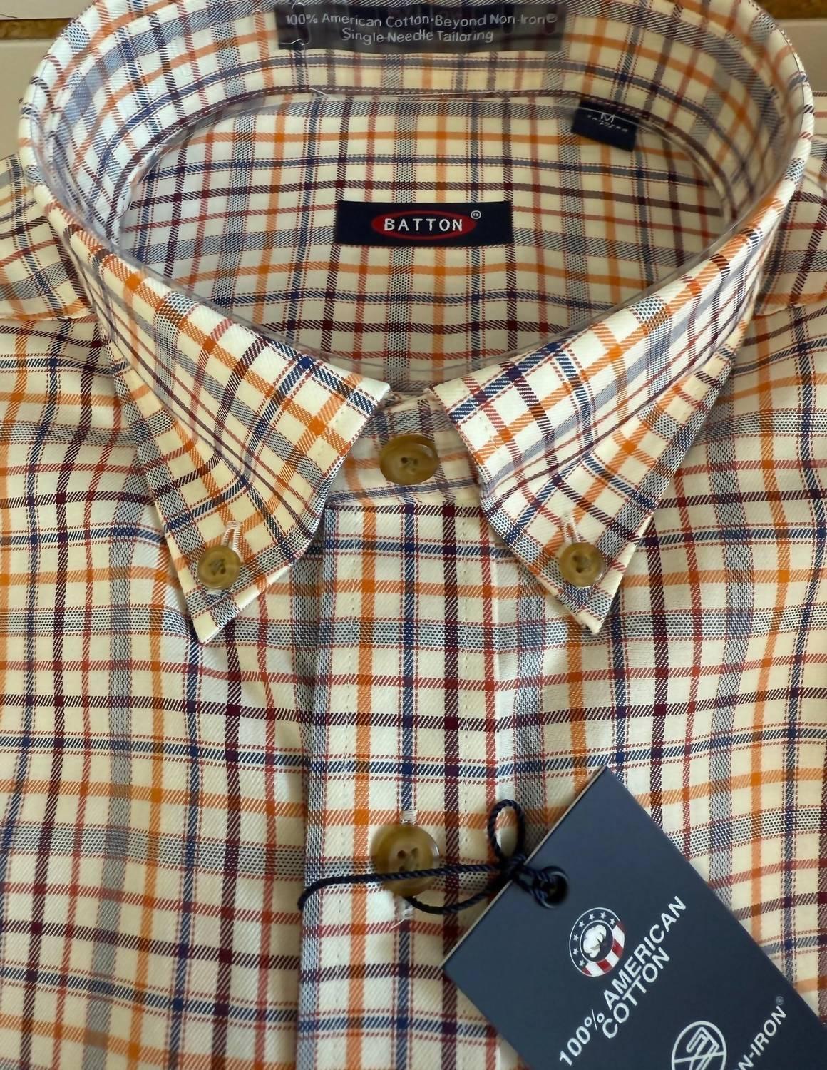 Herren-Moss-Bügelfrei-Button-down-Hemd