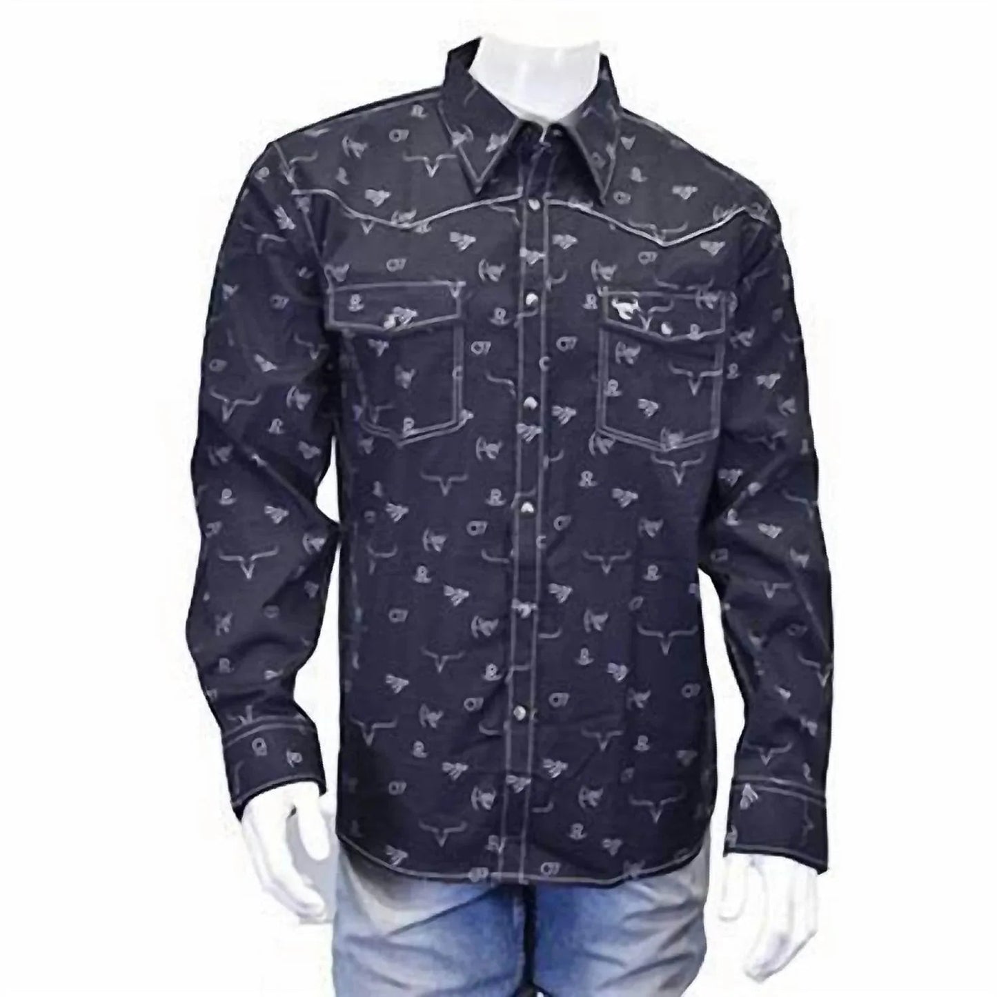 Men's Branding Irons Long Sleeve Print