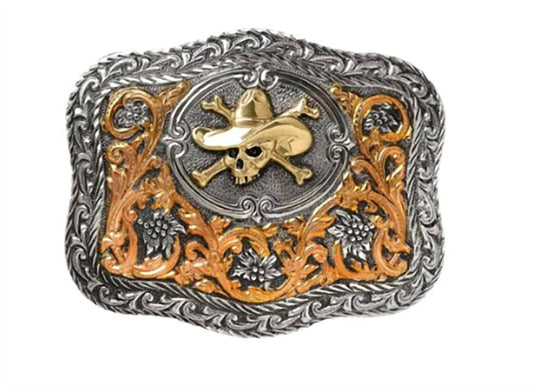 Cowboy Skull Buckle Belt
