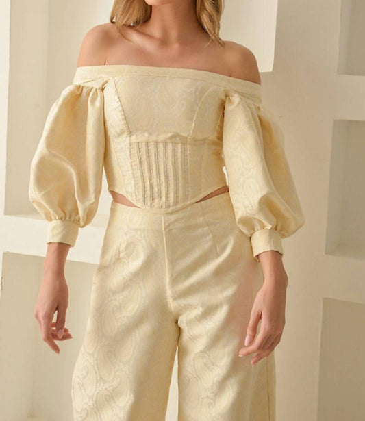 Valencia schulterfreies Korsett-Oberteil und Hose Set