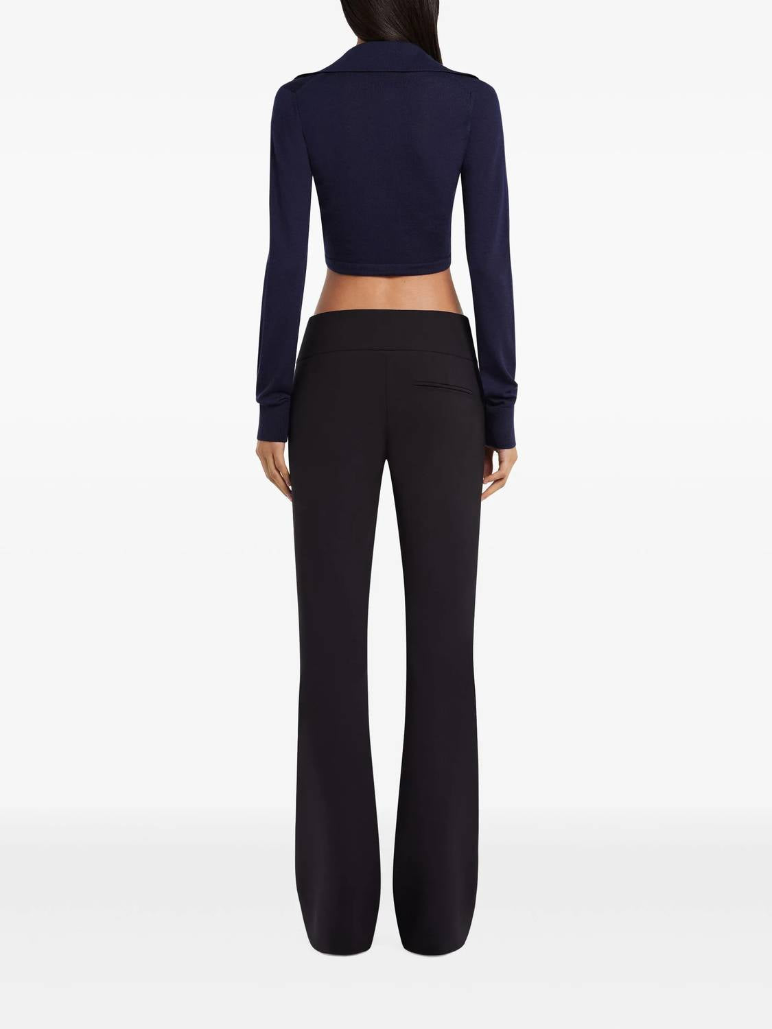 Twist Crop-Top aus leichter Wolle