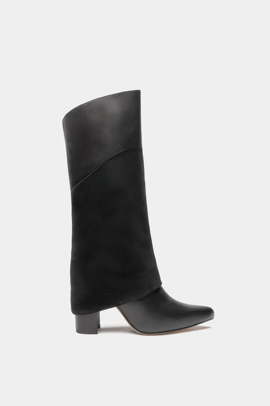Women's Leather Tall Overlay Boots