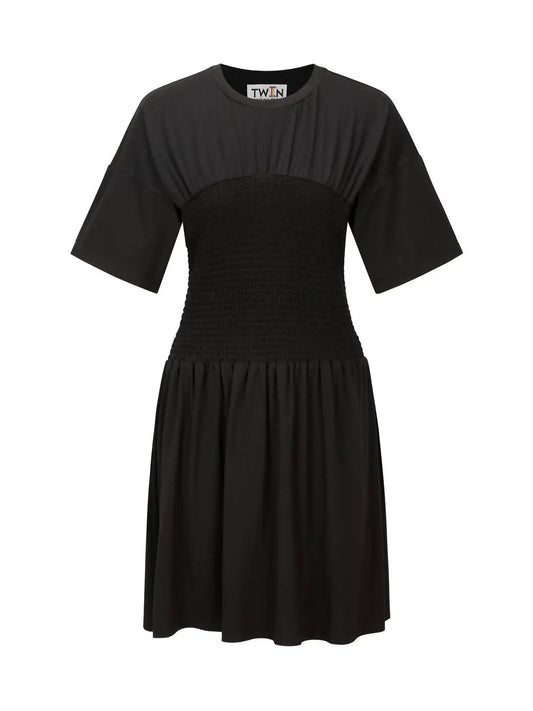 Women's Shirred T-shirt Dress