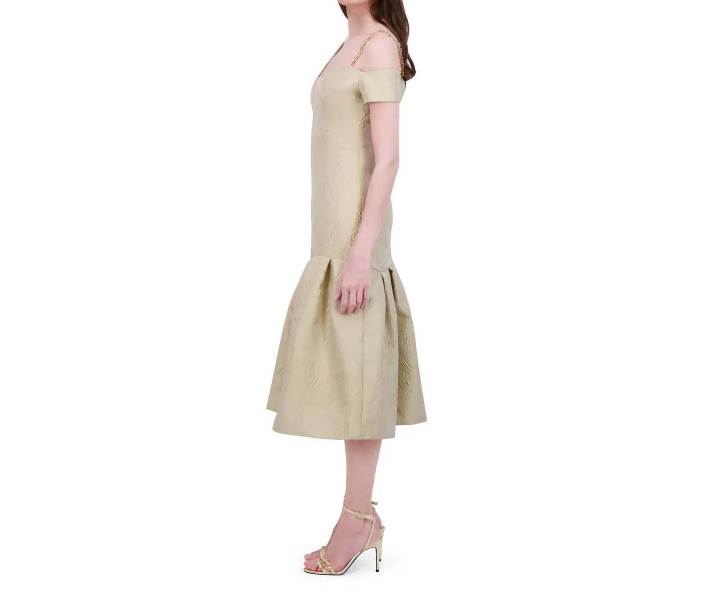 Tea Garden Off-shoulder Midi Dress