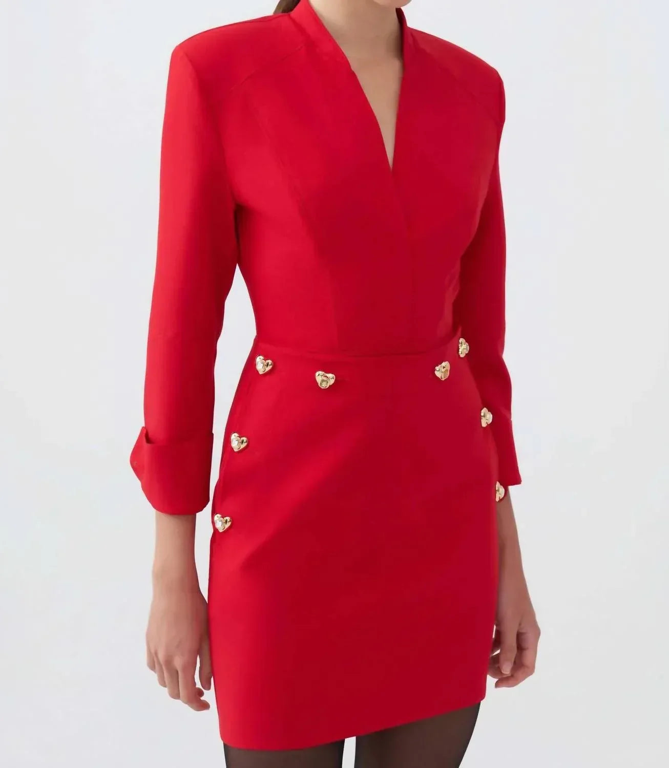 Minikleid mit Schulterpolstern