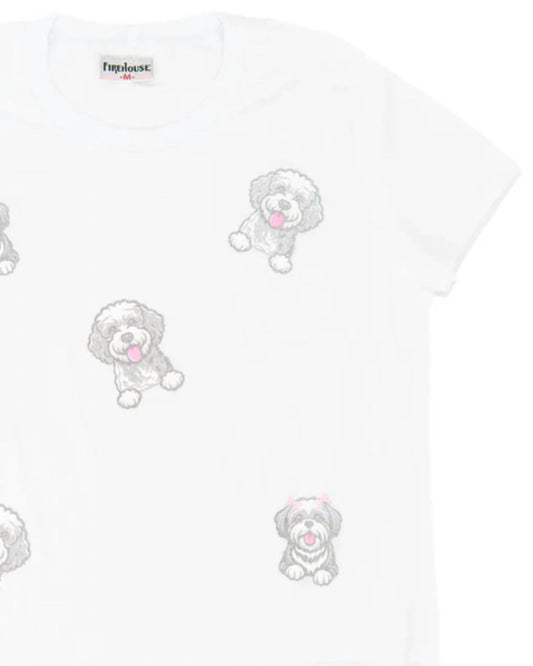 Girl's Bea Tossed Pups Tee