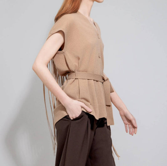 Fringe Vest Cardigan