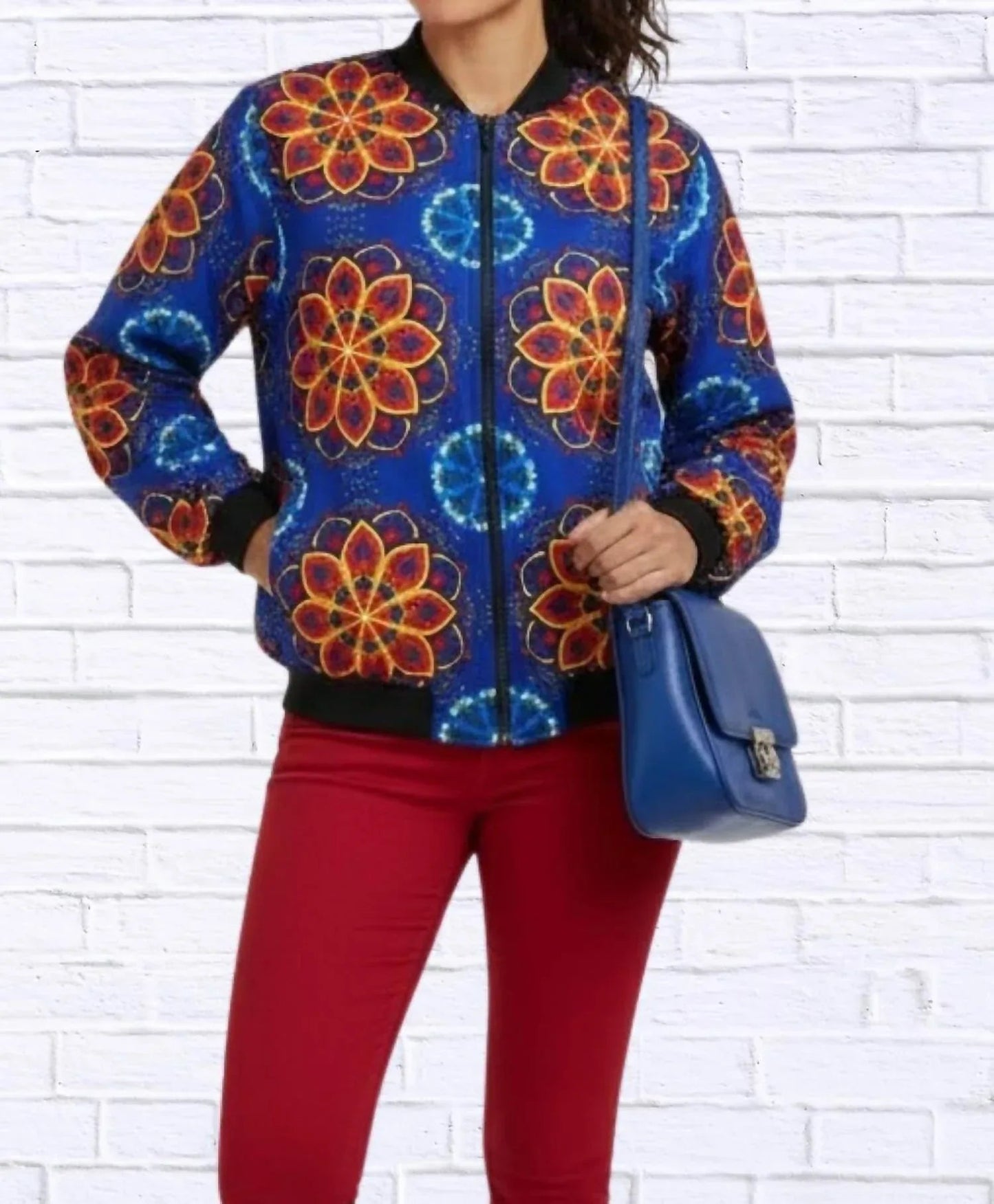 Maddy Traditional Bomber Printed Ethnic Jacket