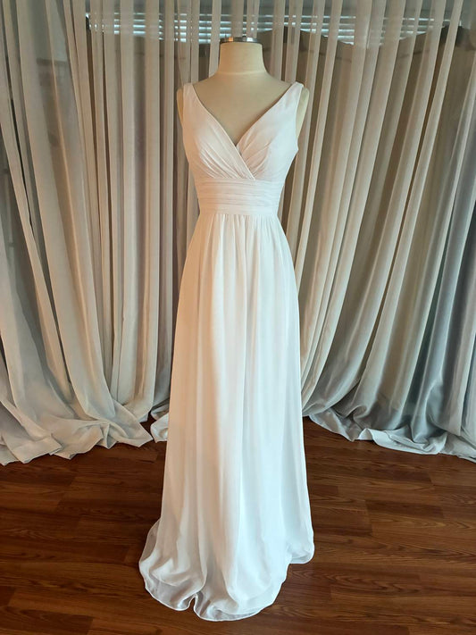 Women's V-Neck Chiffon A-Line Dress