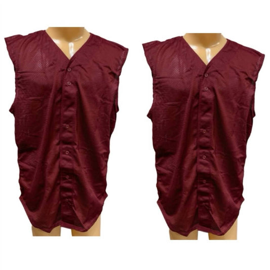 Unisex - Durchgeknöpfte Baseball-Tanktop-Westen aus Mesh - 2er-Pack