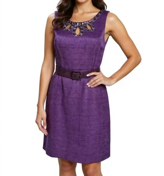 Embellished Jewel Sheath Dress
