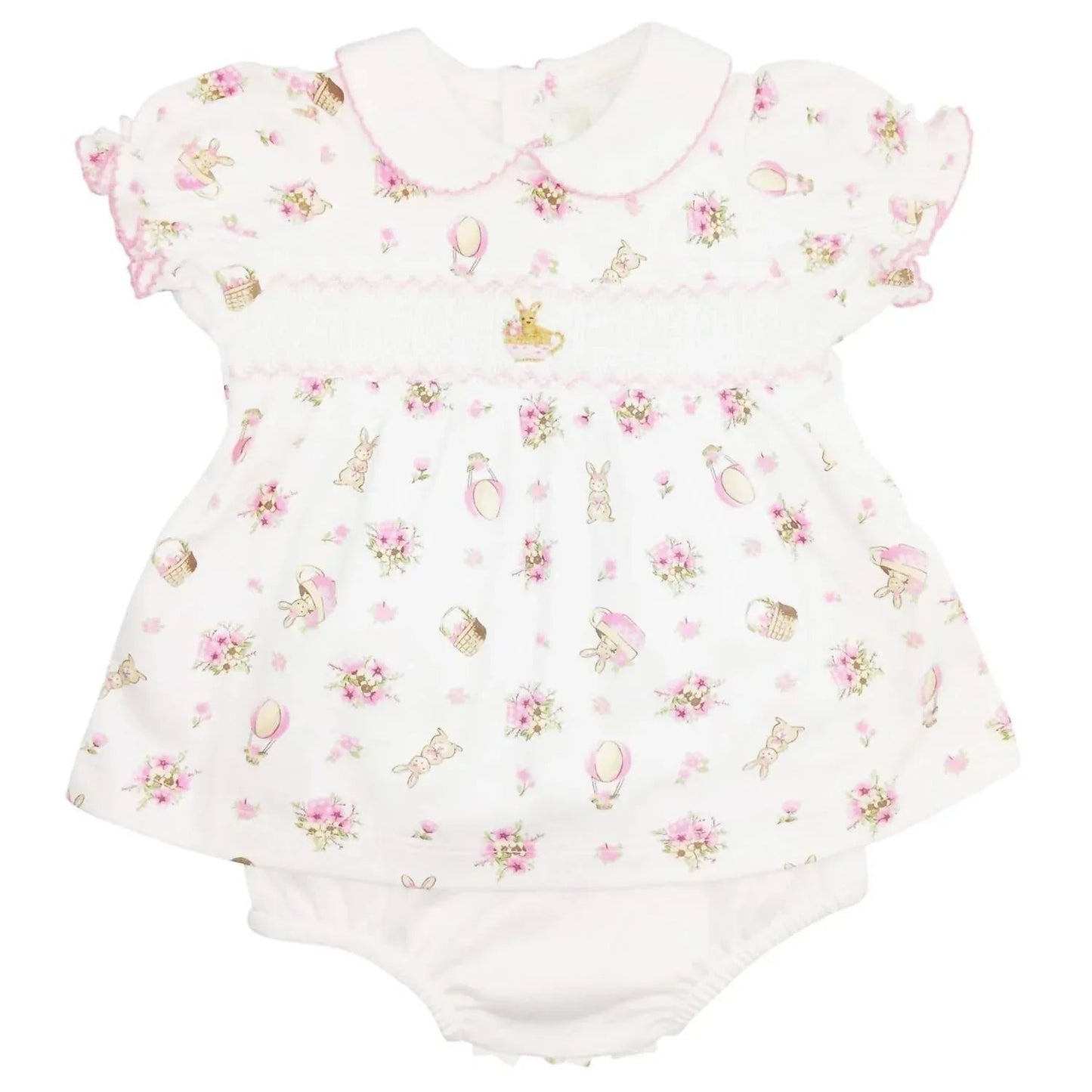 "Bella Bunny" Hand Smocked Dress and Bloomer Set