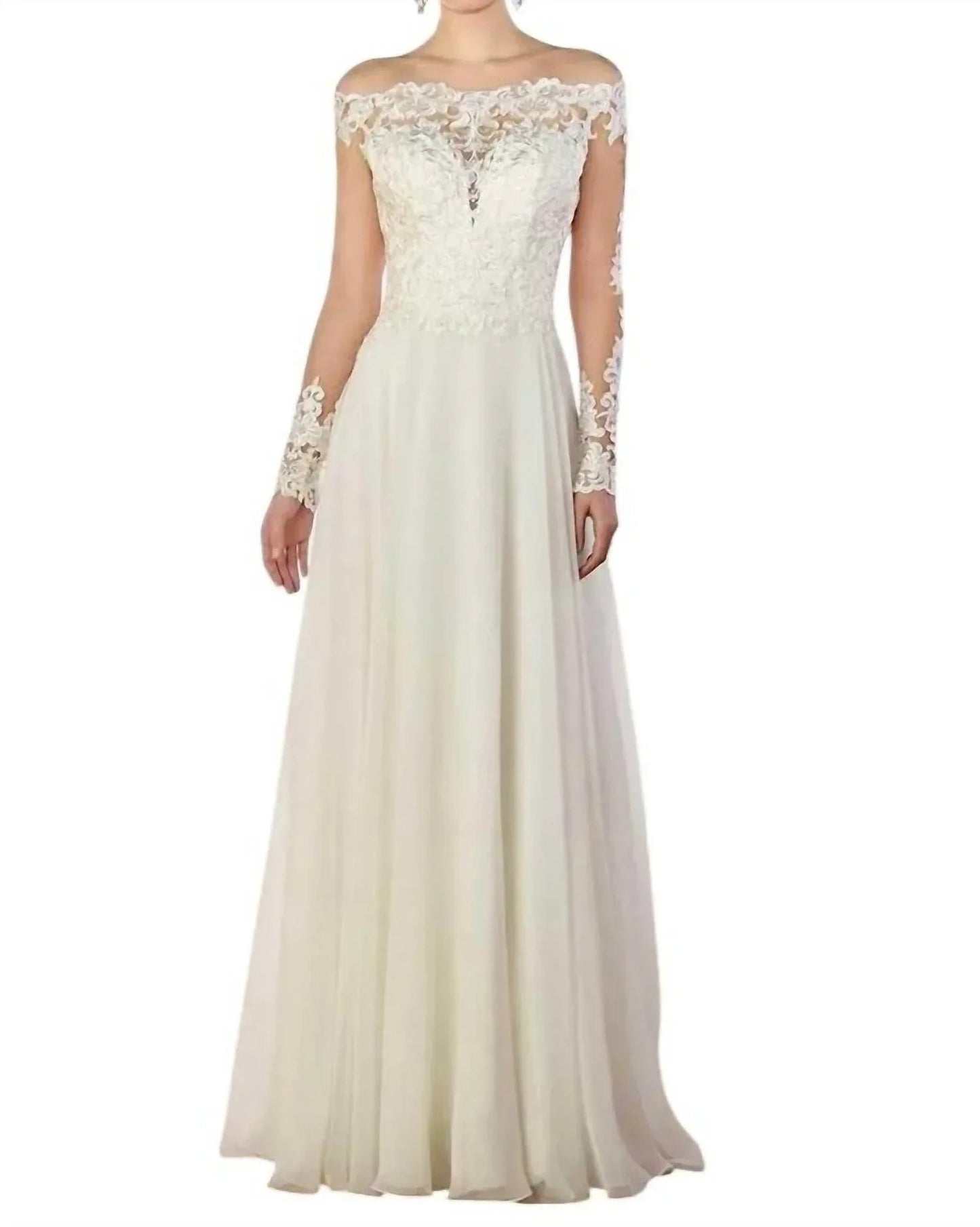 Off-the-Shoulder Wedding Dress