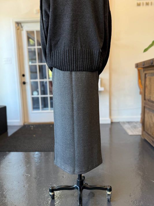 Women's Plaid Jersey Midi Skirt