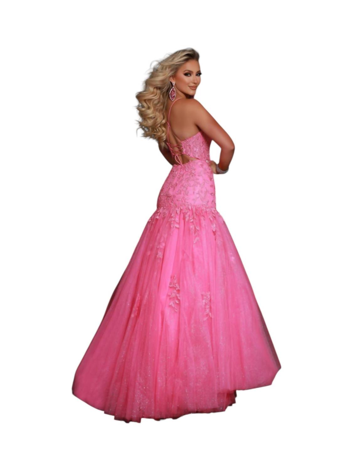 Mermaid Patterned Ball Gown
