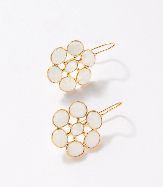 Women's Gemstone Flower Earrings