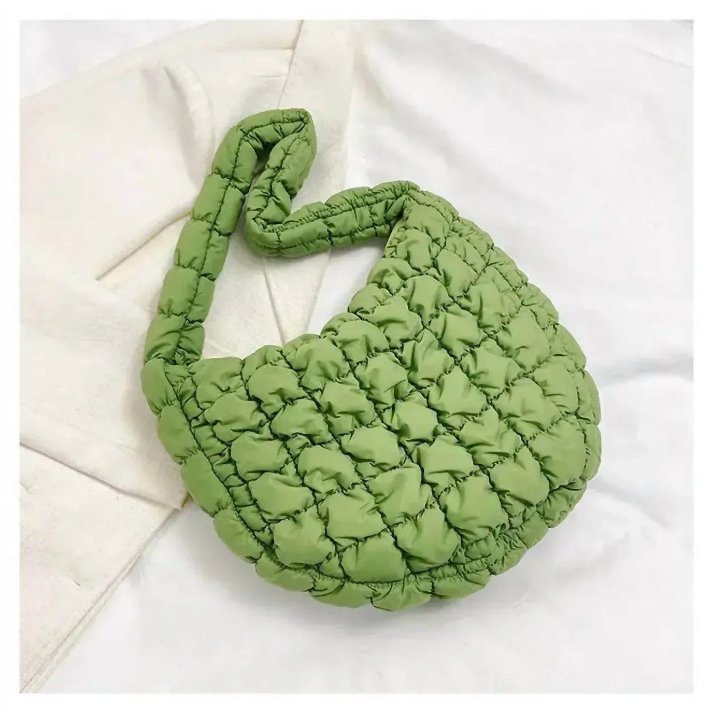 Damen-Puffer-Einkaufstasche, einfarbig