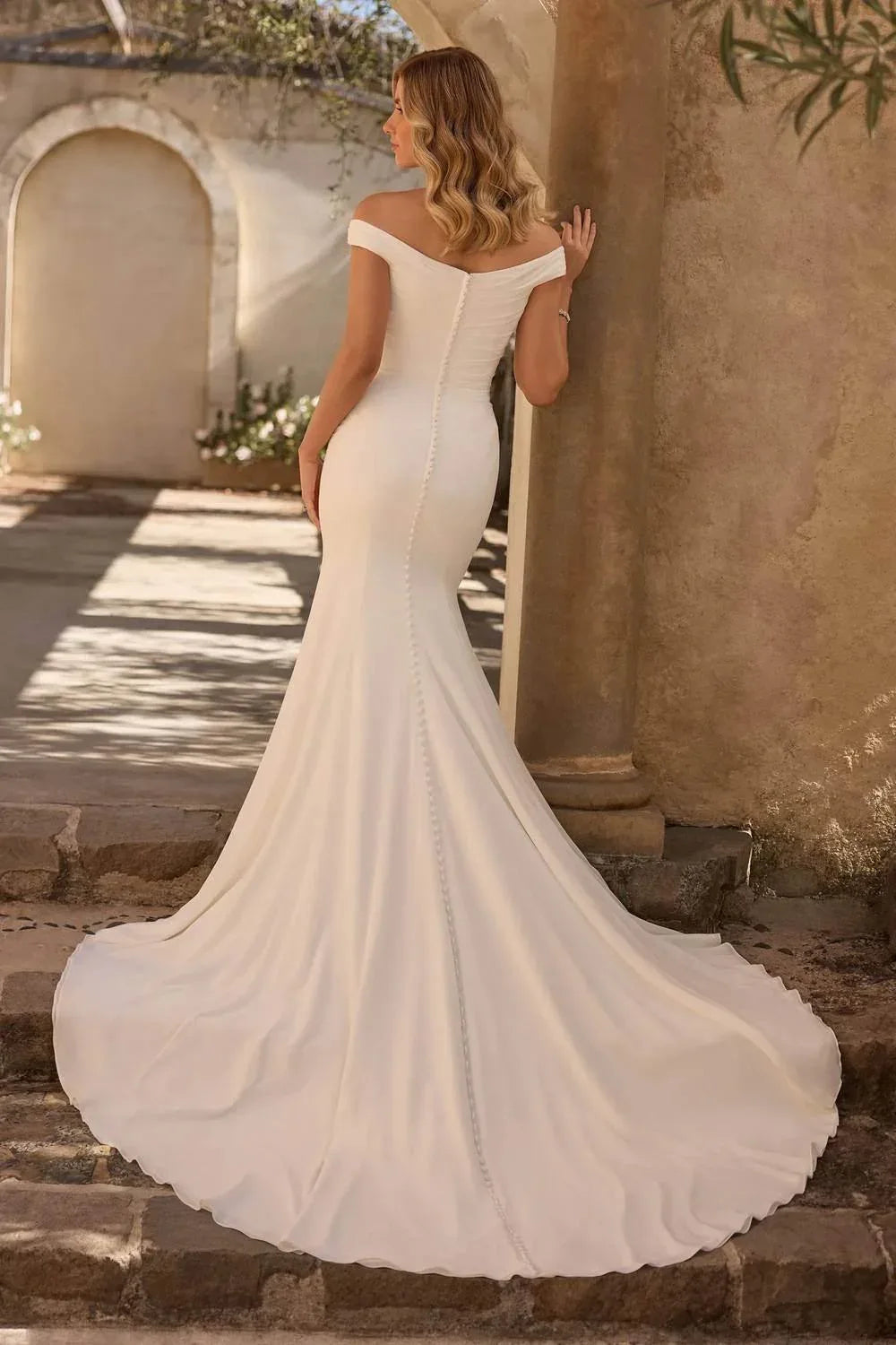 Soft Chiffon Bridal Wedding Gown