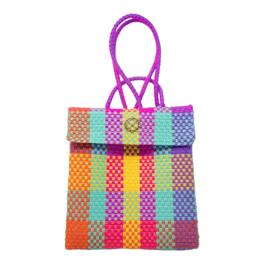 Women's Small Woven Square Backpack