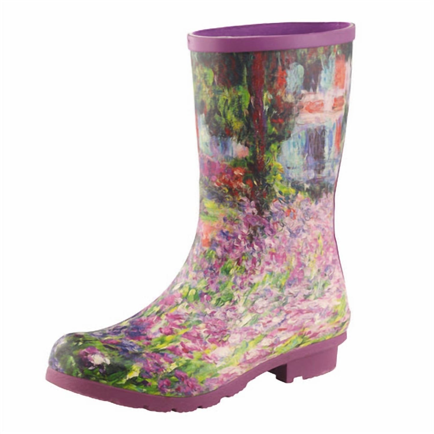 Monet Garten Wadenhoher Gummistiefel für Damen