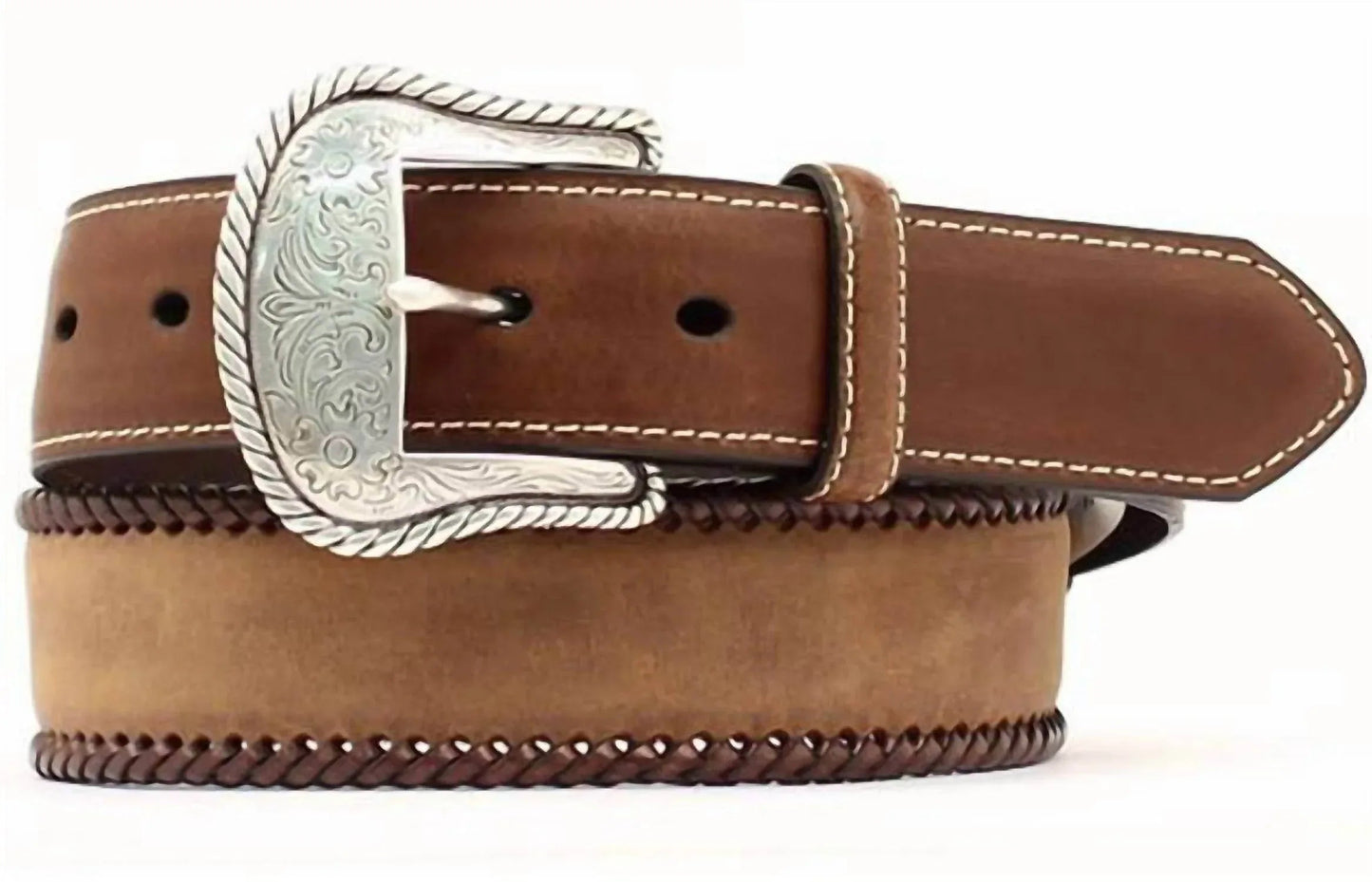 Men's Nocona Laced Edged Leather Belt