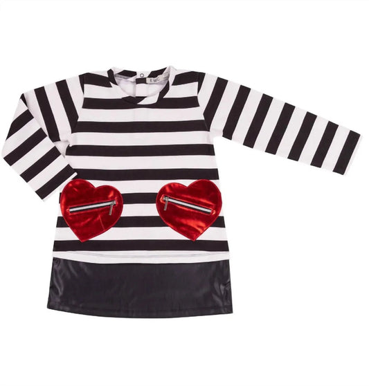 Mädchenkleid aus Stitch- & Öko-Leder