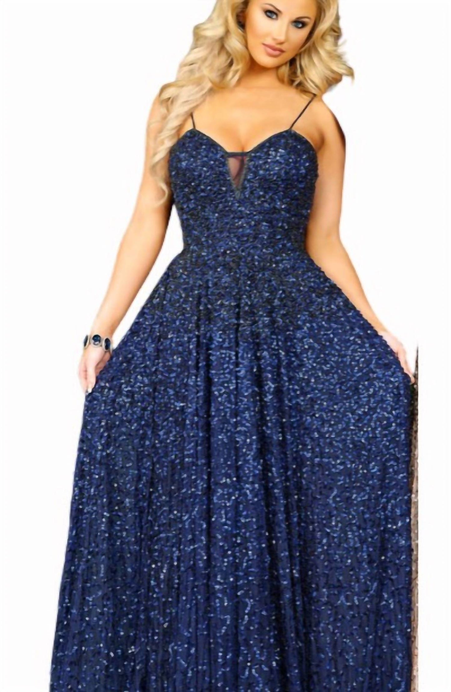 Beaded Tulle Prom Dress
