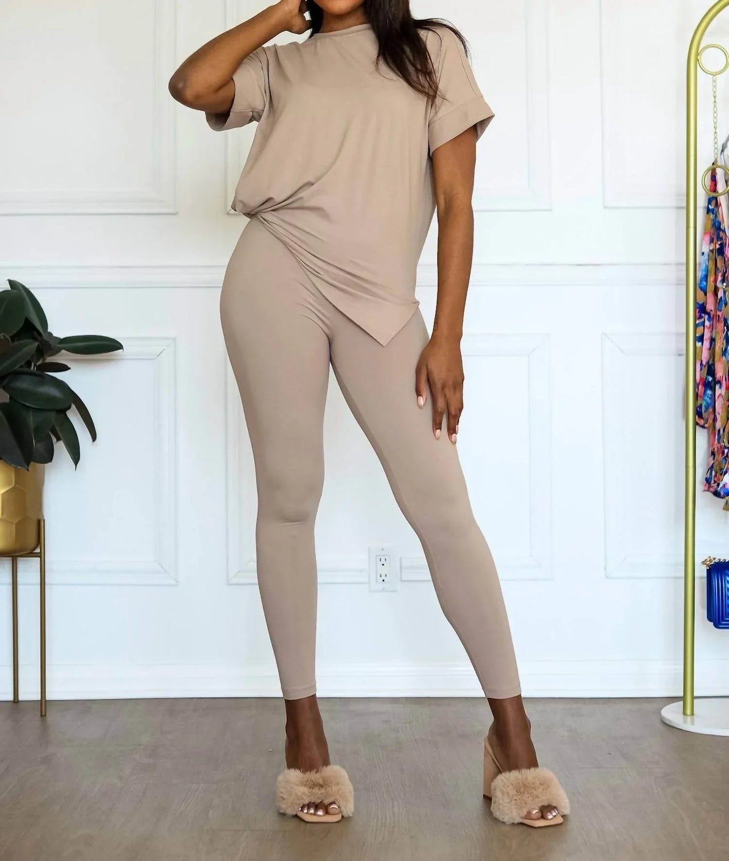 Damen-Loungewear-Set aus weichem Material