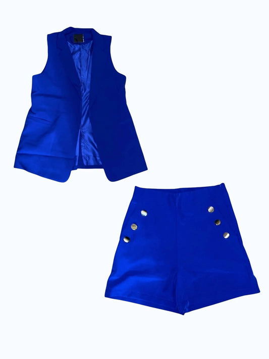 Women's Vest And High Waisted Short Set