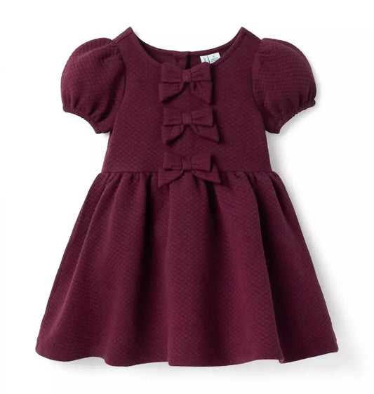 Gestepptes Kleid mit Schleife für Kinder