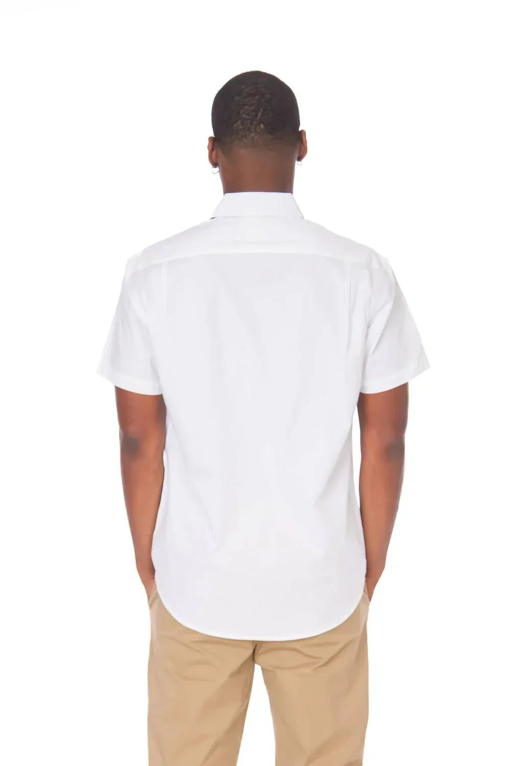 Cotton Stretch Short Sleeve Solid Shirt