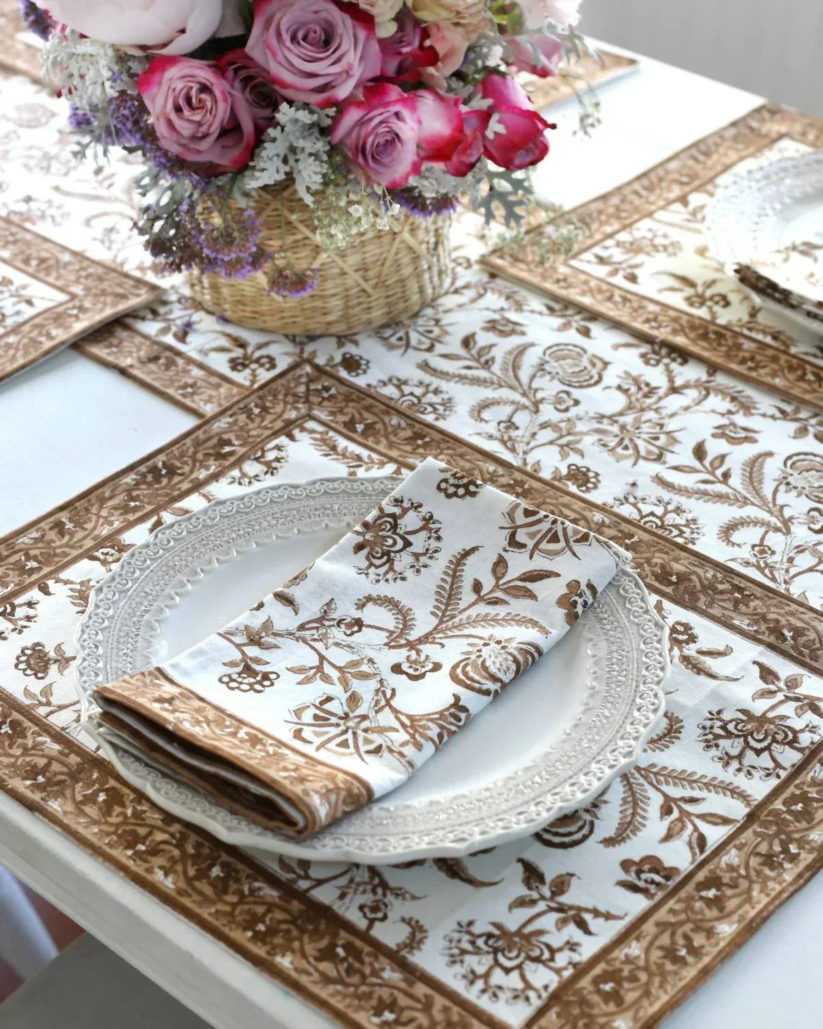 Lilibet Mocha Servietten — 4er-Set