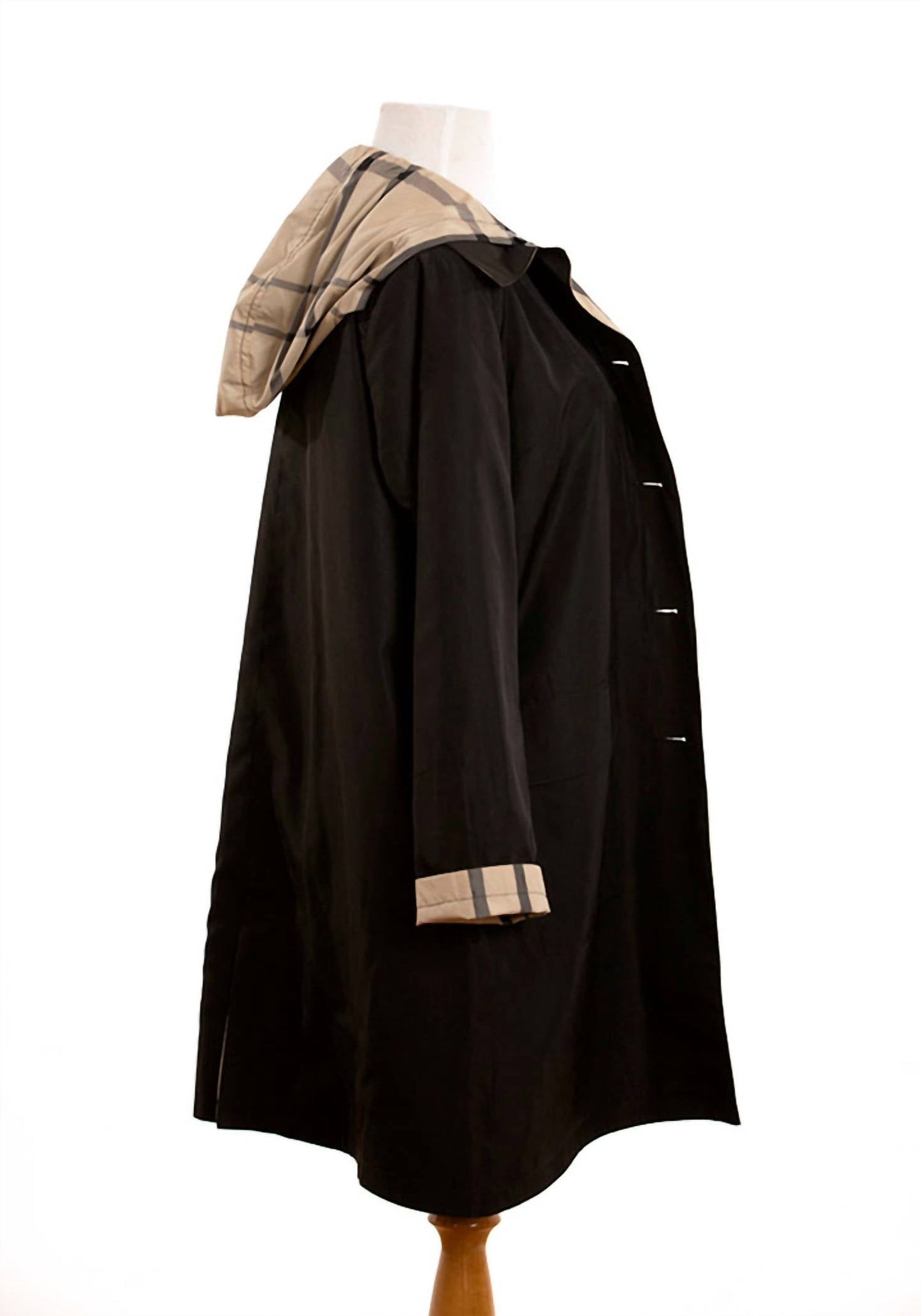 Damen-Regenmantel mit abnehmbarer Kapuze Regen-Trenchcoat