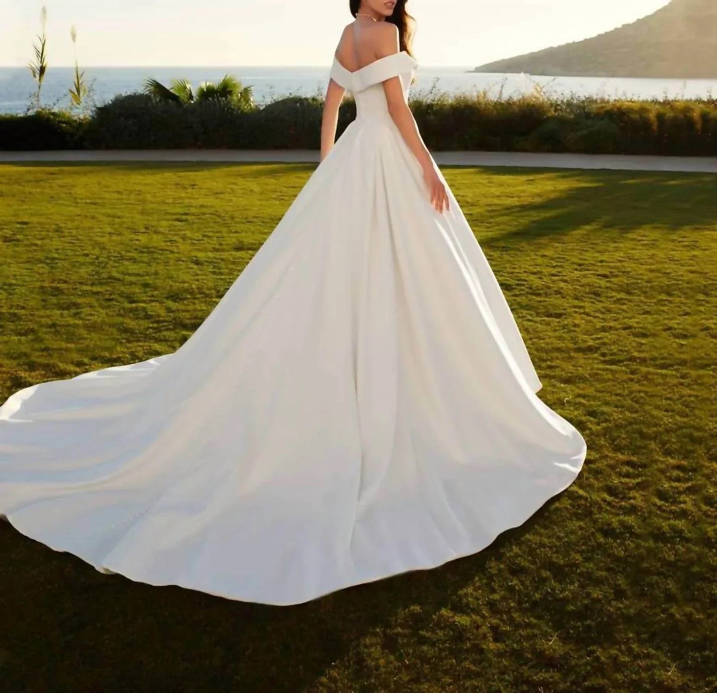 Satin Off-the-shoulder Gown