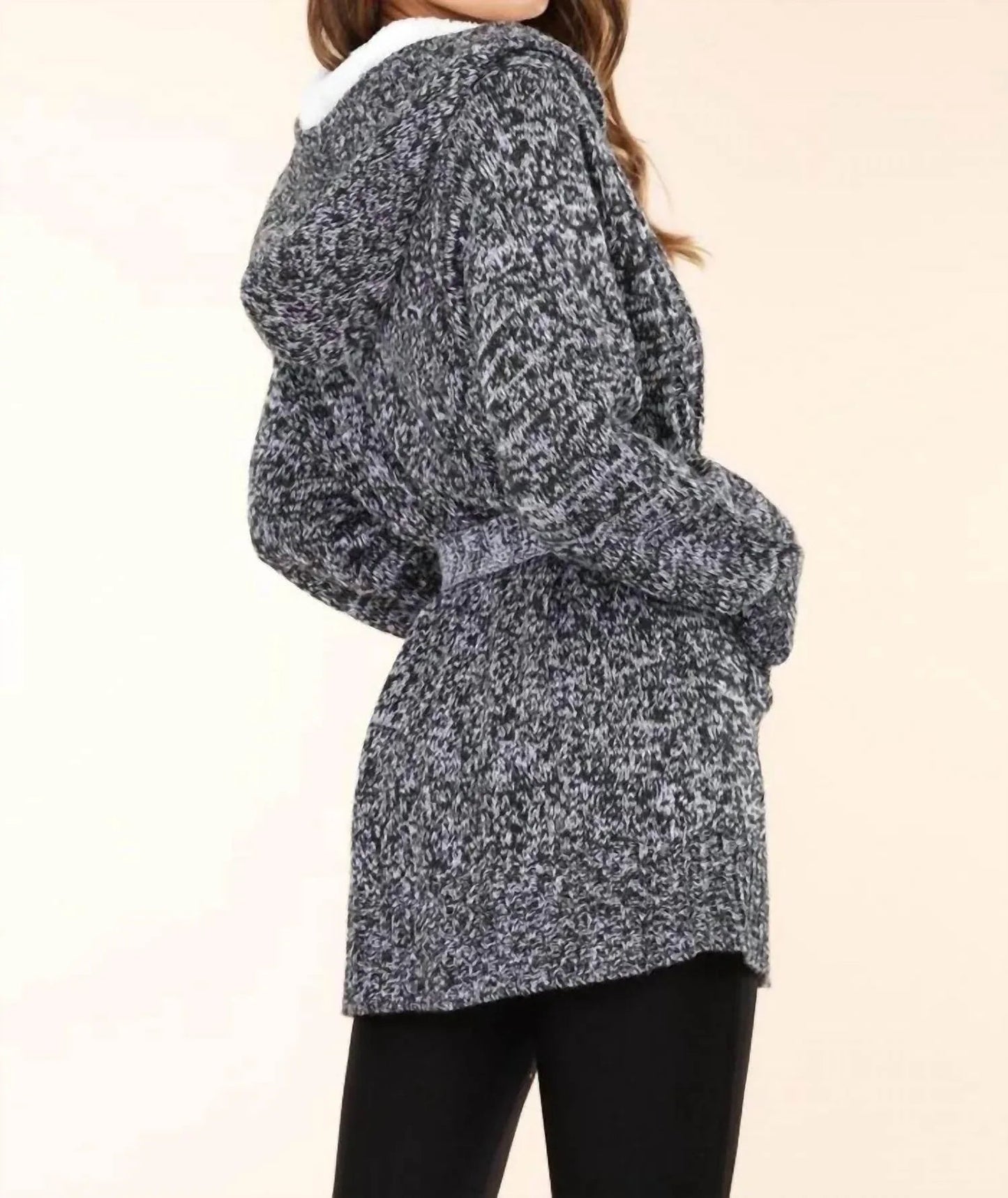 Damen Plus Size Strickjacke mit Knopfleiste