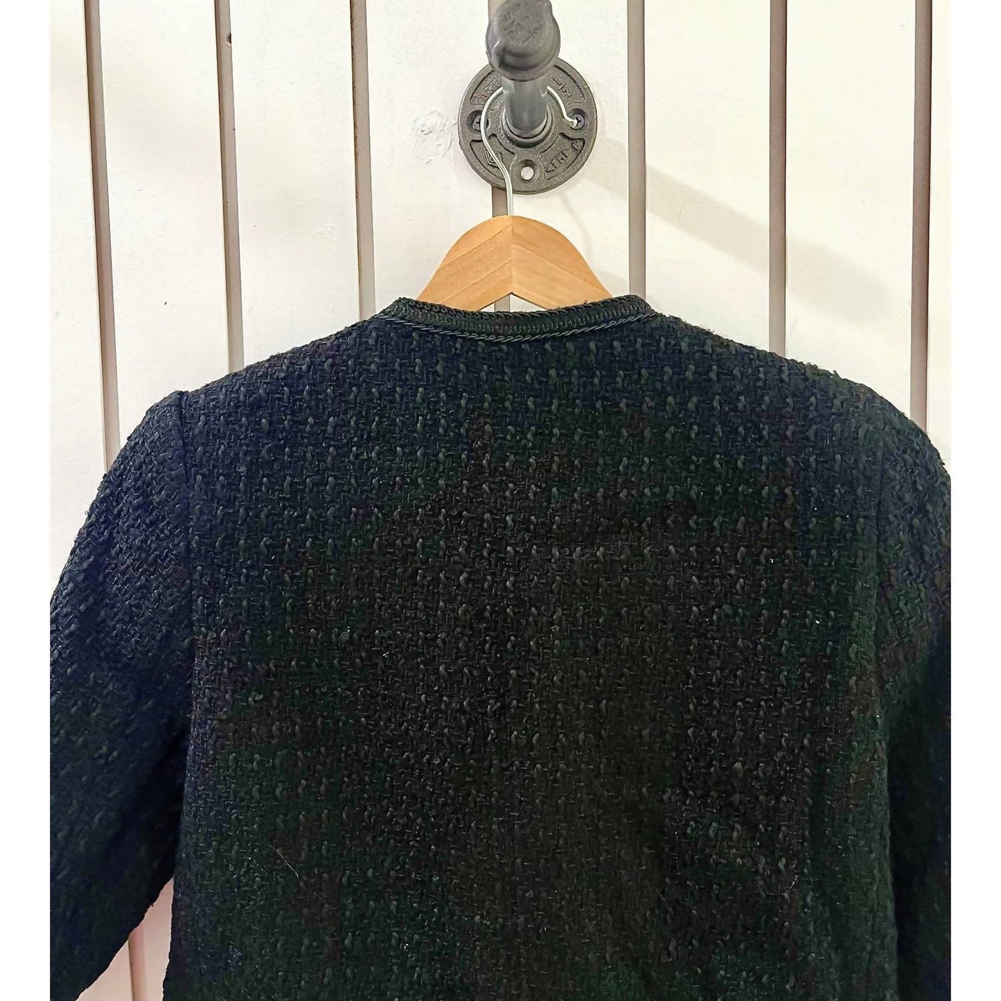 Lässige Business-Tweed-Blazer in Cropped-Länge