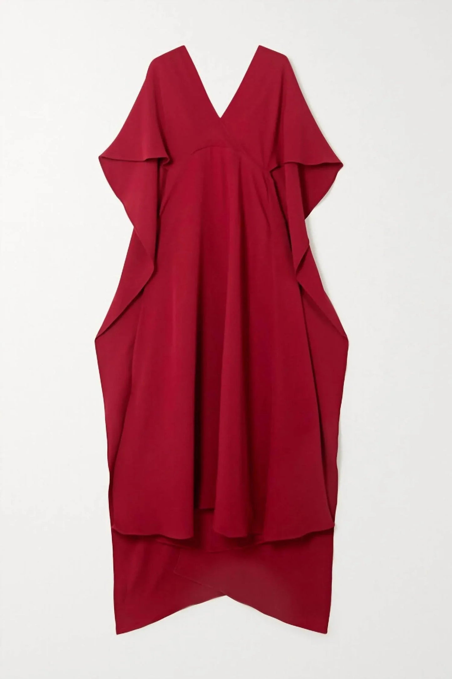 Cape Effect Lace Trimmed Dress