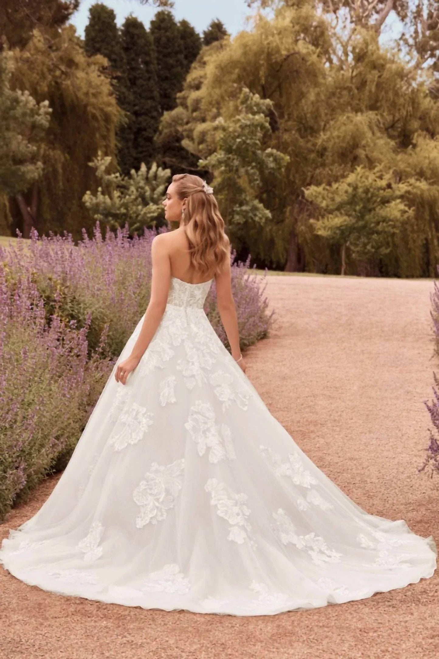 Strapless Sparkly Princess Wedding Gown