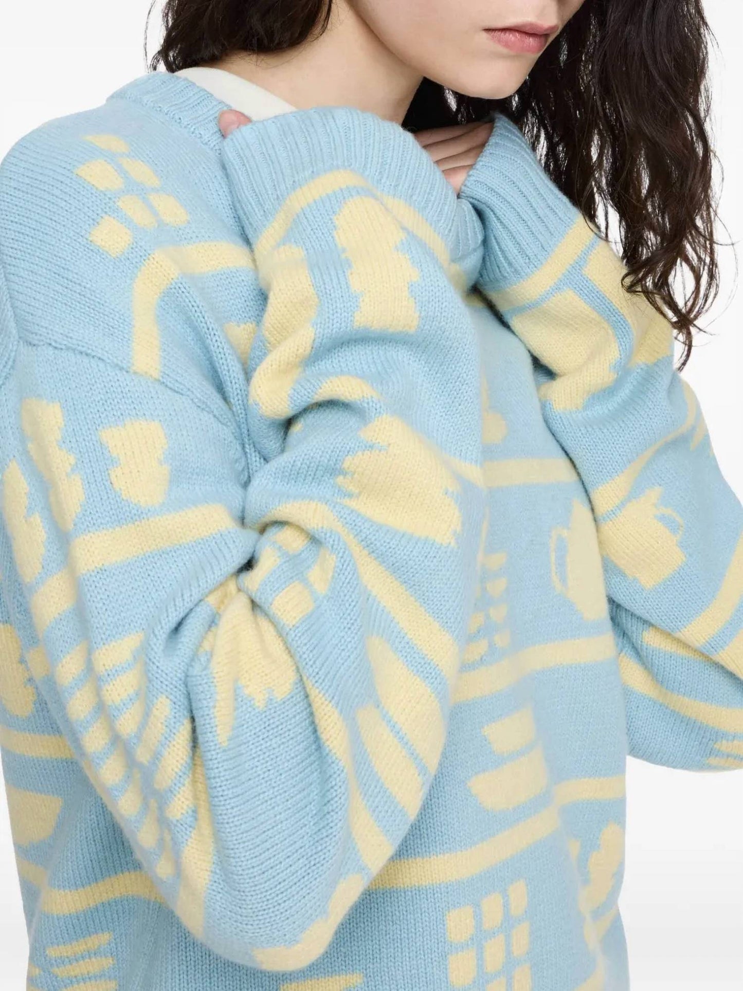 Pullover mit Geschirr-Jacquardmuster