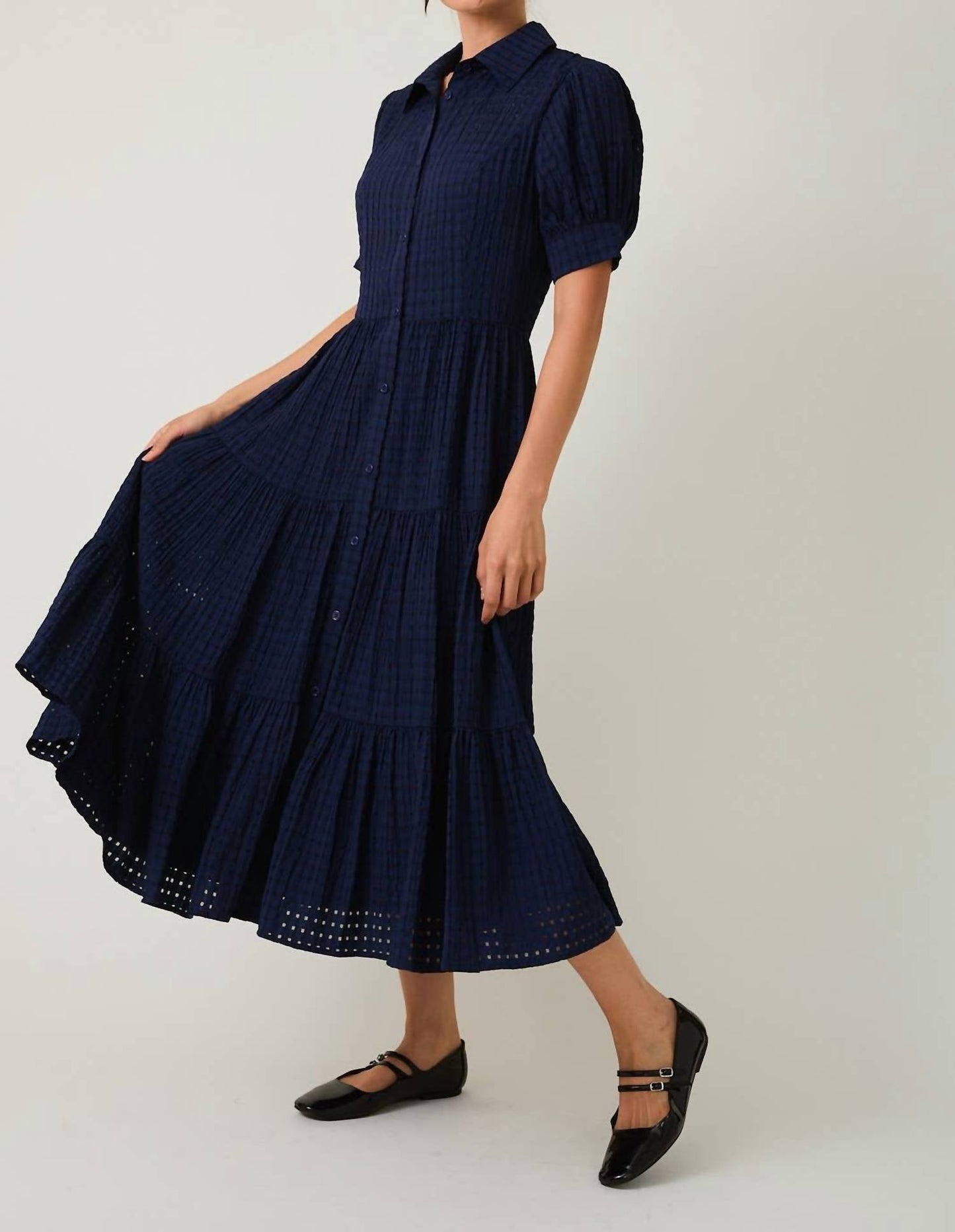Madeleine Hemdblusenkleid midi