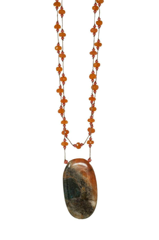 Women's Faceted Carnelian Apetite Necklace