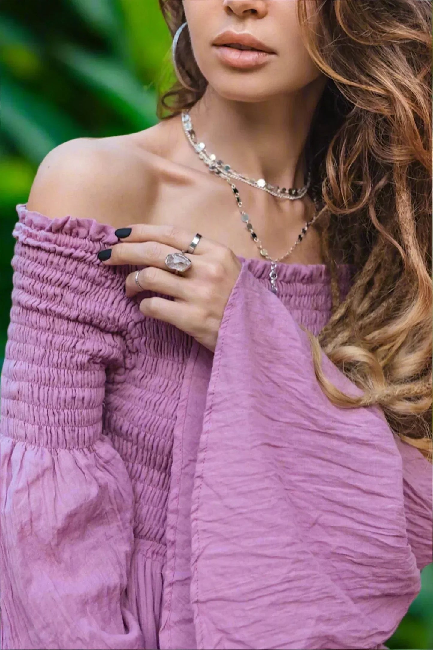 Women's Sexy Shoulders Maxi Dress