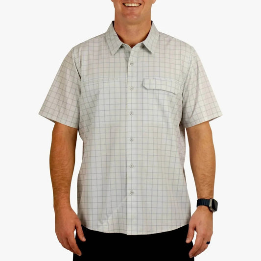 Air-o Mesh Printed Short Sleeve Button Down Shirt